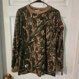 Carhartt Single Stitch Treestand Camouflage Long Sleeve Shirt Med MINT